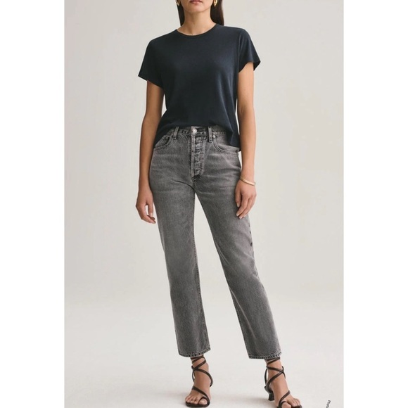 AGOLDE RIPLEY MID RISE STRAIGHT JEANS DARK WASH SIZE 23 - Picture 1 of 7